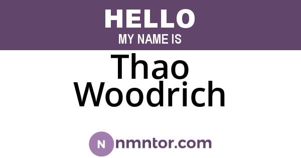 Thao Woodrich