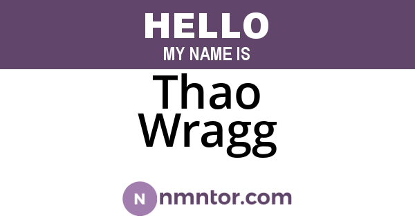Thao Wragg