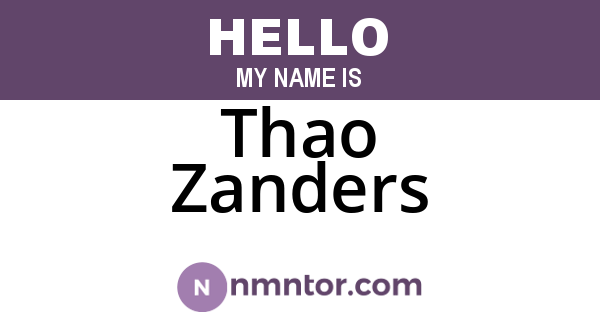 Thao Zanders