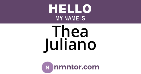 Thea Juliano