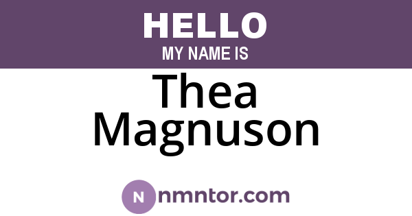 Thea Magnuson