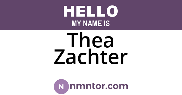 Thea Zachter