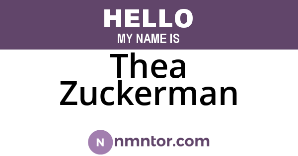 Thea Zuckerman