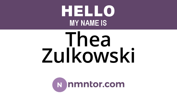 Thea Zulkowski