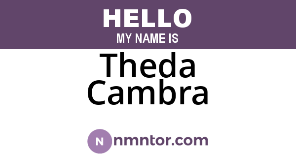 Theda Cambra