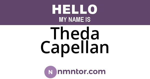 Theda Capellan