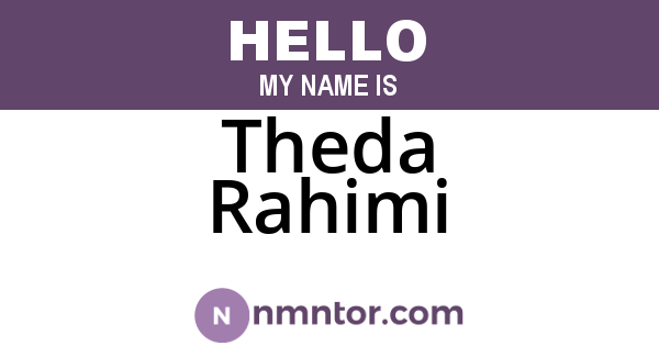 Theda Rahimi