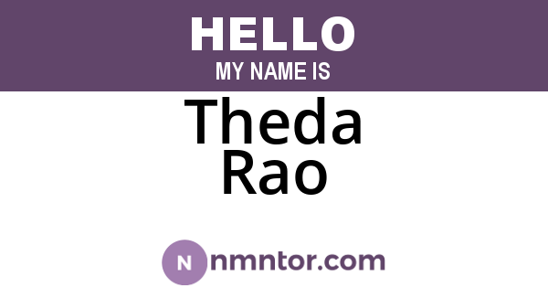 Theda Rao