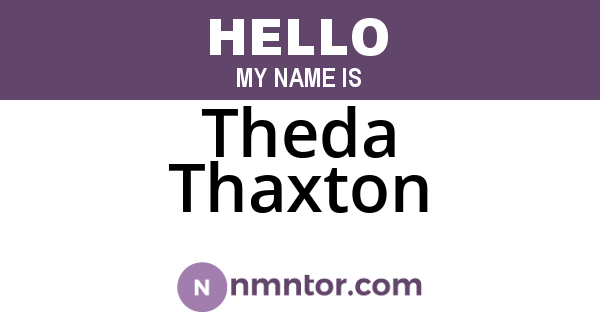 Theda Thaxton