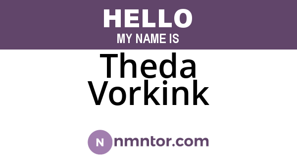 Theda Vorkink