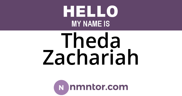 Theda Zachariah