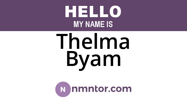 Thelma Byam