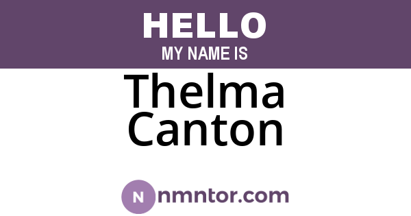 Thelma Canton