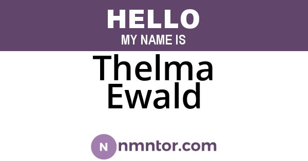 Thelma Ewald
