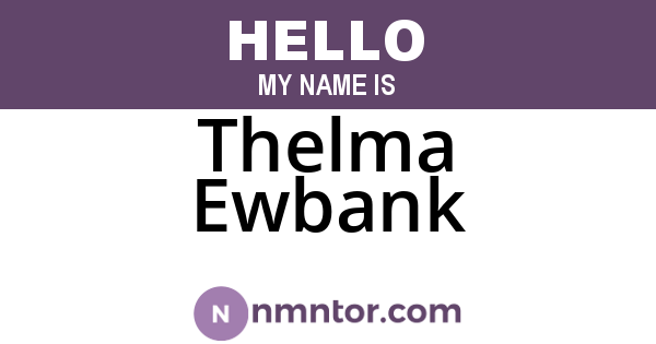 Thelma Ewbank