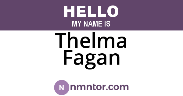 Thelma Fagan