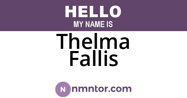 Thelma Fallis