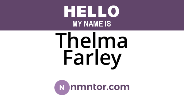 Thelma Farley