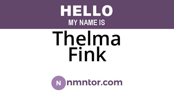 Thelma Fink