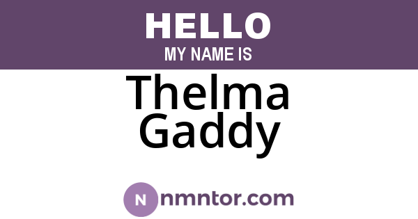 Thelma Gaddy