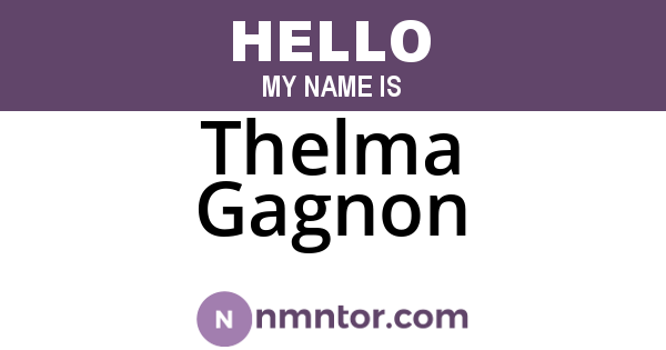 Thelma Gagnon