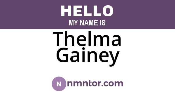 Thelma Gainey