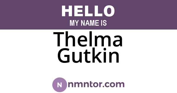 Thelma Gutkin