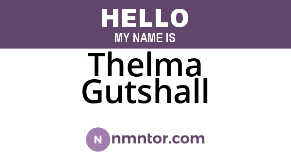 Thelma Gutshall