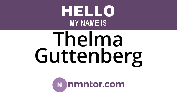 Thelma Guttenberg