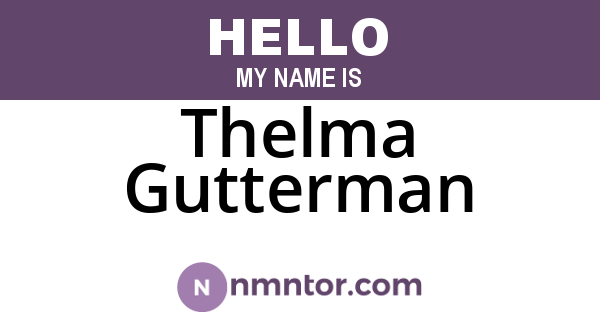 Thelma Gutterman