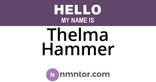 Thelma Hammer