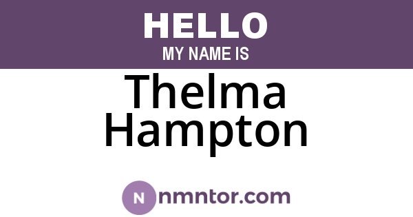 Thelma Hampton