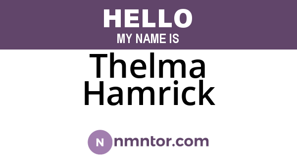 Thelma Hamrick