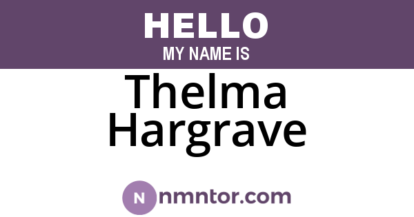 Thelma Hargrave