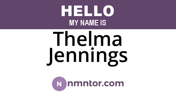 Thelma Jennings