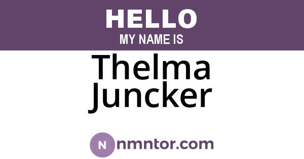 Thelma Juncker