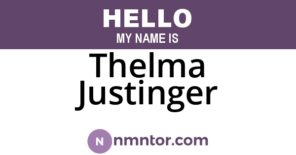 Thelma Justinger