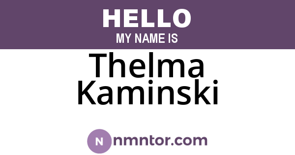 Thelma Kaminski