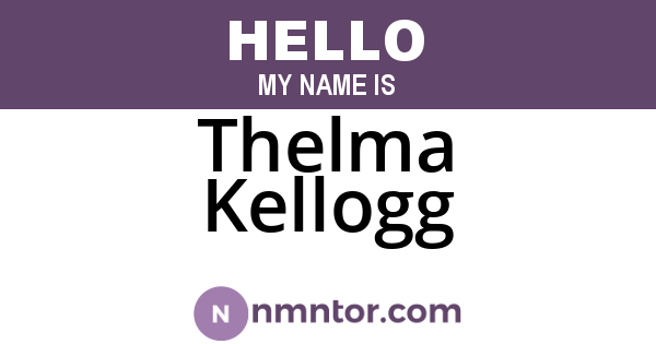 Thelma Kellogg