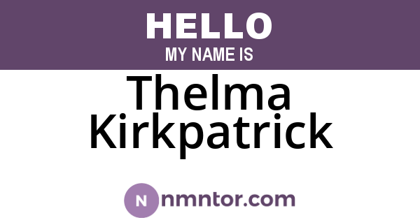 Thelma Kirkpatrick