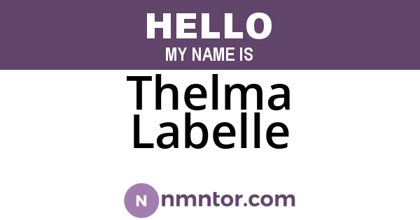 Thelma Labelle
