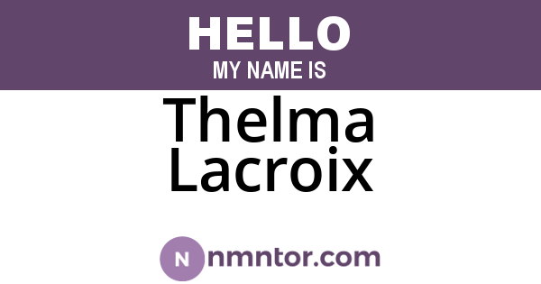 Thelma Lacroix