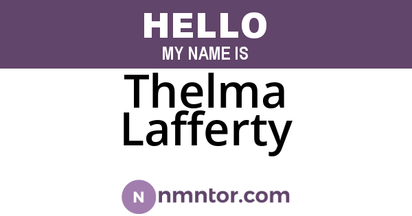 Thelma Lafferty