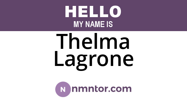 Thelma Lagrone