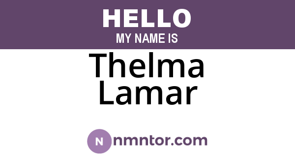 Thelma Lamar