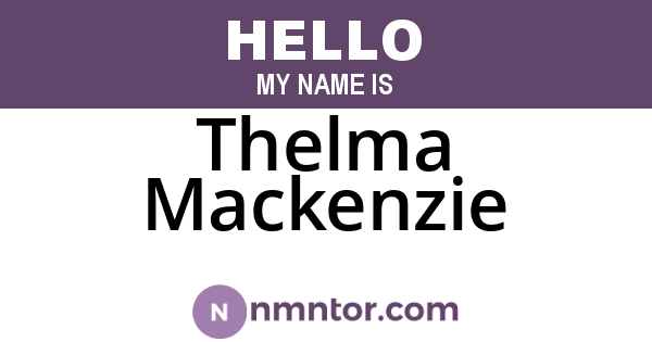 Thelma Mackenzie