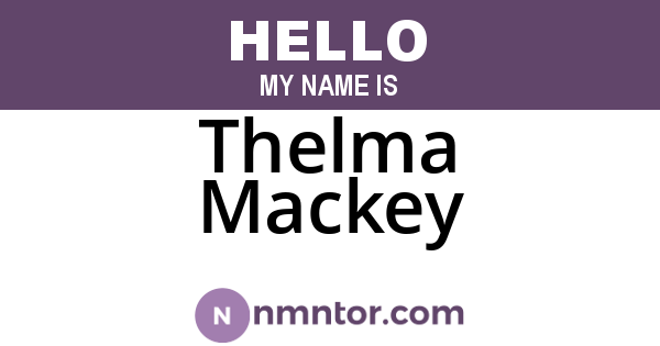 Thelma Mackey