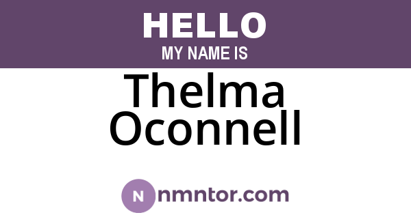 Thelma Oconnell