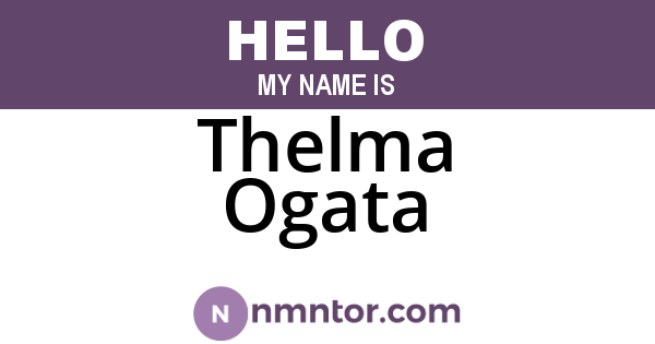 Thelma Ogata
