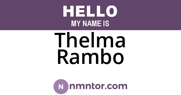 Thelma Rambo